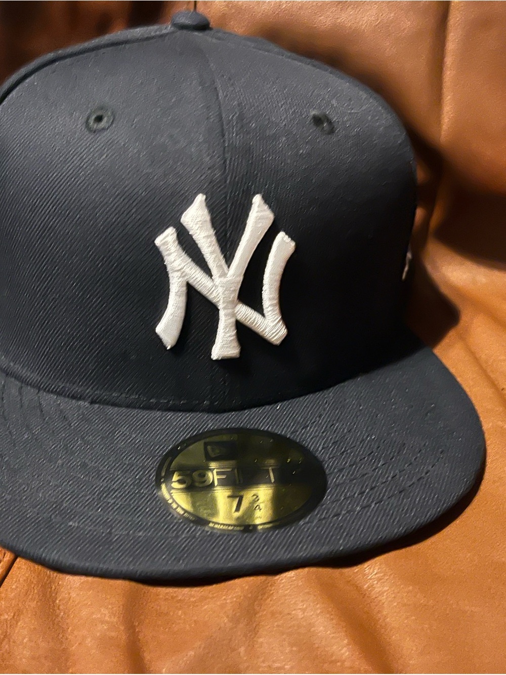 New Era New York Yankees Navy Blue White Fitted Hat